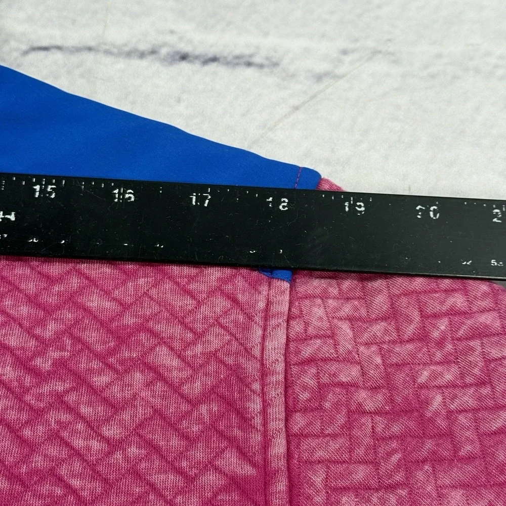 Chubbies 1/4 Zip Quilted Pullover Mens L Pink Blue Sweater‎ Jacket NWT Casual